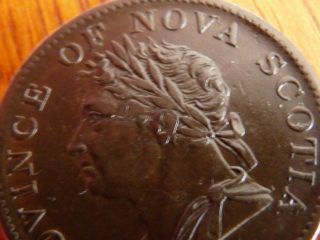 1832 N.  S.  George Iv 1/2 Penny Token Ns - 1d1 Ef - 45 -.  99 St.  - No Res. photo