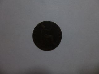 Old Great Britain Coin - 1892 Half Penny Halfpenny - Circulated,  Scratch photo