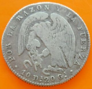 Chile 1851la 2reales Silver Coin Vf photo
