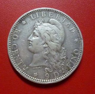 Argentina Silver Coin 50 Centavos,  Km28 Vf 1883 photo