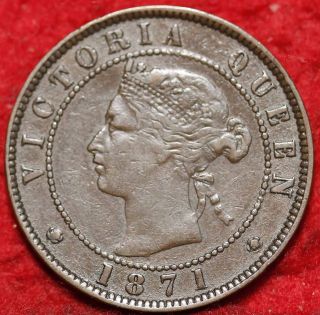 1871 Prince Edward Island One Cent Foreign Coin S/h photo