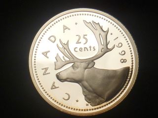 1998 Canada 25 Cents Proof Silver.  925 Rcm - Only 89 000 Minted photo