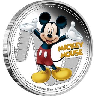 Mickey Mouse 2014 - Disney Mickey & Friends 1oz Silver Proof Coin photo