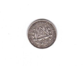 El Salvador 5 Centavos 1914 Silver Coin Central America photo