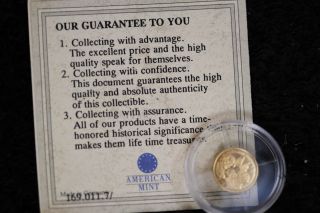 2000 Republic Of Liberia - Civil War 14k Gold $10 -.  5 Grams Proof Coin photo