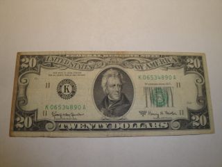 (1) $20.  00 Series 1963 A Federal Reserve Note.  Vf Circulated. photo