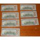 $100 Dollar Bills Seven (7) 2009 Unc Consecutive Serial No.  L12 Jl80062834b - 840b Small Size Notes photo 2