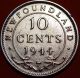 Newfoundland.  Canadian Provinces.  10 Cents 1944 C - George Vi.  Silver Km 20 Coins: Canada photo 1