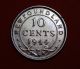 Newfoundland.  Canadian Provinces.  10 Cents 1944 C - George Vi.  Silver Km 20 Coins: Canada photo 3