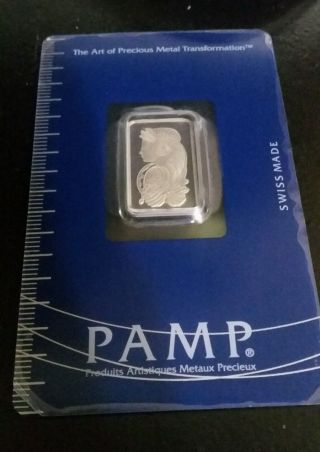5 Gram Pamp Suisse Platinum Bar - In Assay photo
