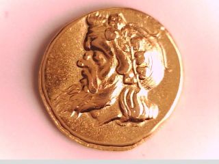 2rooks Greek Ukraine Cimmerian Bosporus Crimea Pan Pantikapaion 24k Gold Pl Coin photo