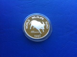 Wwf Conservation Series Silver Proof Philippines 1987 Tamarau 200 Piso photo