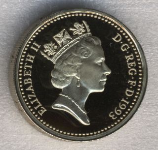 Great Britain 1 Pound 1993 Proof Shield Of Great Britain photo