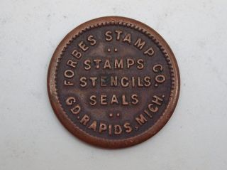 Vintage Forbes Stamp Co.  Grand Rapids Michigan Token,  Stamps,  Stencils,  Seals photo