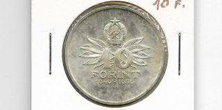 Hungary 1956 Bp 10 Forint Silver Coin photo