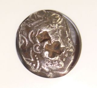 393 - 294 Bc Attica,  Athens Athena Owl Ancient Greek Silver Tetradrachm Ngc Vg photo