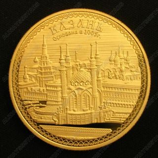 Russia Kremlin 24k Gold Plated Commemorate Coin Collectible Token photo