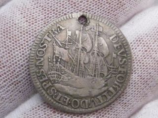 1678 Netherlands Silver 6 Stuivers 1678 Friesland.  Hole. photo