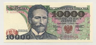 Poland 10000 Zlotych 1 - 2 - 1987 Pick 151.  A Unc Uncirculated Banknote photo