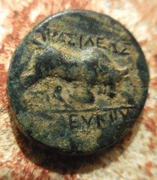 Seleukos I Nikator,  312 - 280 Bc.  Sardis,  Half - Unit.  Winged Medusa / Bull photo