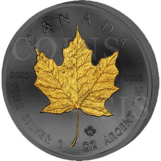 Canada 2015 5$ Golden Enigma Edition Maple Leaf Bu Silver Ruthenium Goldplated photo