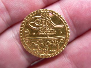 1 Ottoman - Turkey - Turkish Gold Islamic Coin Zeri Mahbub Sultan ? photo