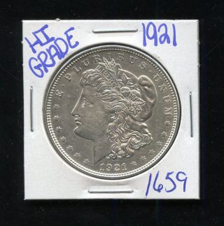 1921 Silver Morgan Dollar Coin 1659 Shipping/rare Estate/high Grade photo