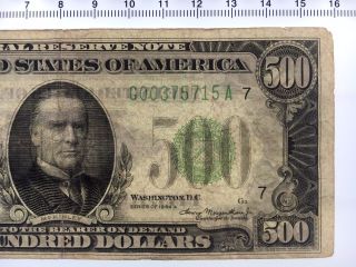 Us 1934 - A Five Hundred Dollar $500 Federal Reserve Note Chicago photo