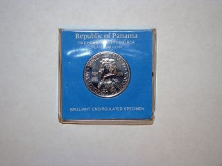 1976 Panama $150 Balboa Platinum Bullion Coin,  Bu Franklin,  Estate Fresh photo