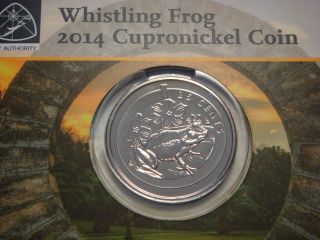 Bermuda 25 Cents,  2014,  Whistling Frog,  2,  000,  Rare photo
