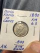 1890 Hong Kong 10 Cents Mid Grade Circulated.  800 Silver Rim Bump At 8 O ' Clock. Hong Kong photo 1