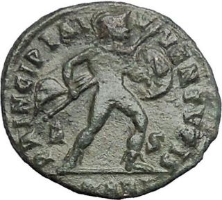 Crispus 317ad Arles Authentic Rare Ancient Roman Coin Mars War God I54895 photo