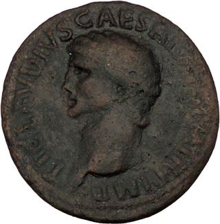 Claudius 41ad Large Rare Ancient Roman Coin Constantia Standing Left I53588 photo