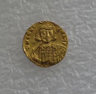 Byzantine Gold Coin Solidus Constantine Iv Xf,  668 - 685 Ad photo