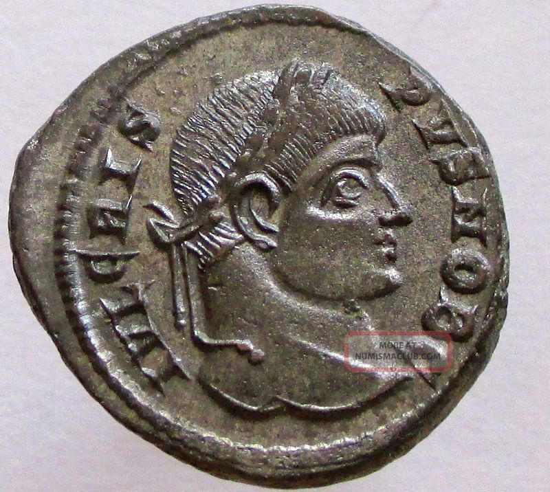 Crispus Caesar, 317 - 326 Ad. Ae Follis. Good Ef To State.
