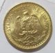 Bu 1945 Mexican Gold 2 Peso Coin Mexico photo 3