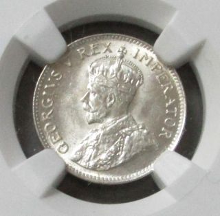 1932 Silver South Africa 3 Pence Ngc State 63 photo