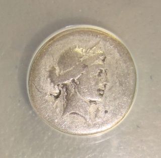 61 Bc M.  Amelius Lepidus Ancient Roman Republic Silver Denarius Anacs F12 photo