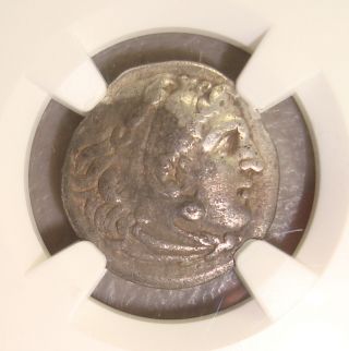 323 - 317 Bc Philip Iii Heracles/zeus Ancient Greek Silver Drachm Ngc Vf photo