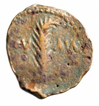 Judean Prefect During Life Of Jesus Valerius Gratus Ae Prutah Reign Of Tiberius photo