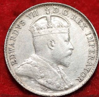 1902 Silver Canada 5 Cents Foreign Coin S/h photo