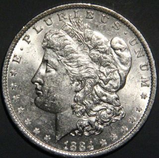 1884 - O Morgan Dollar Grade Bu As Pictured Inv 1383 photo