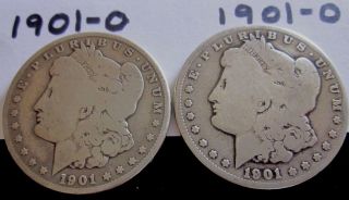 1901 - O Morgan Silver Dollars Circulated,  Uncertified,  Low End photo