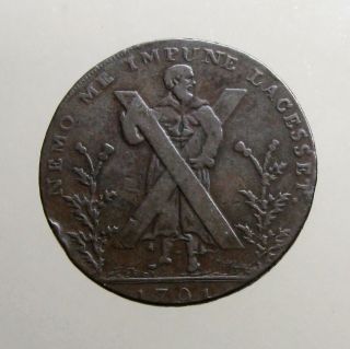 1791 Copper Half Penny_conder Token_ Hutchison ' S Edinburgh_st Andrew photo