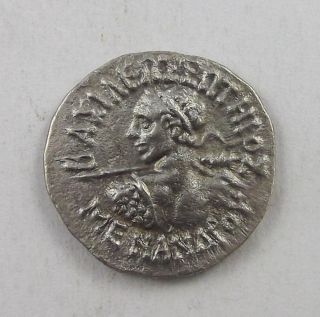 Indo - Greek,  Menander 155 - 130 B.  C.  Ar Drachm,  Pushkalavati photo