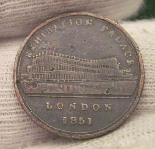 J.  Casson Grocer Woolwich London Token - 1851 World ' S Fair Crystal Palace photo