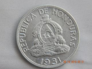 1931 Honduras Un Lempire Au - Unc - 550,  000 Minted 84 Years Ago photo
