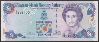 Cayman 1 Dollar 2003 Prefix Q/1 P 30 Uncirculated Commemorative photo