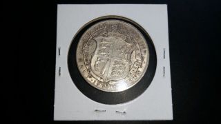 1918 United Kingdom Half Crown Silver Coin photo