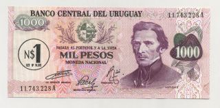 Uruguay 1 Nuevo Peso Nd 1975 Pick 56 Unc Uncirculated Banknote photo